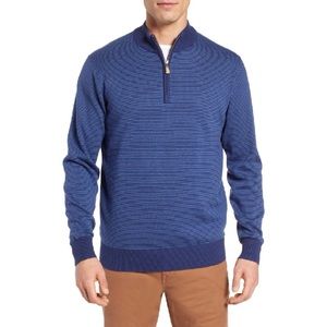 Peter Millar Crown Soft Quarter-Zip Sweater Navy New with tags